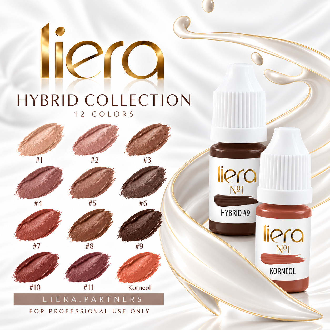 Hybrid Brows Collection SET Liera – pigmenty hybrydowe do brwi