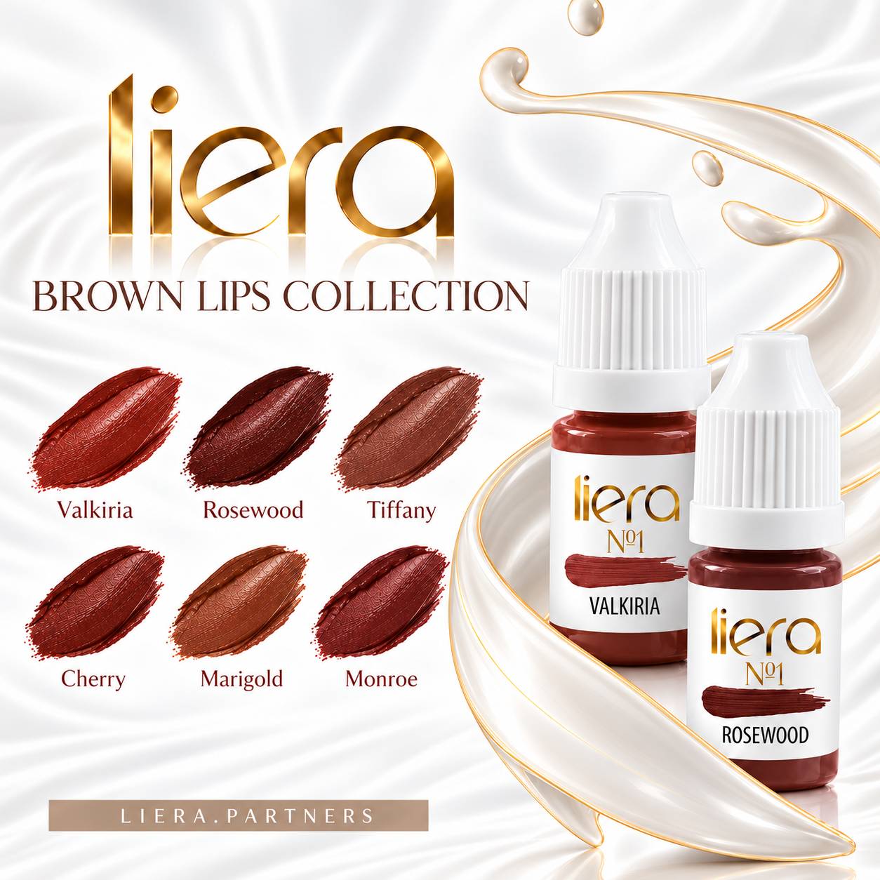 Brown Lips Collection Liera – kolekcja pigmentów do makijażu permanentnego ust